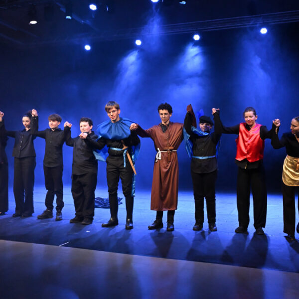 Photo prise lors d'une représentation de Juliette et Roméo, avec la troupe S'ignoret