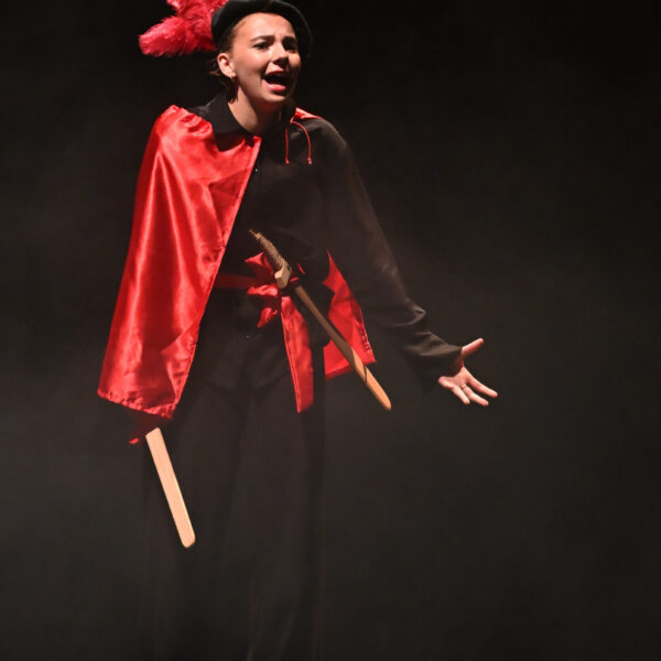 Photo prise lors d'une représentation de Juliette et Roméo, avec la troupe S'ignoret