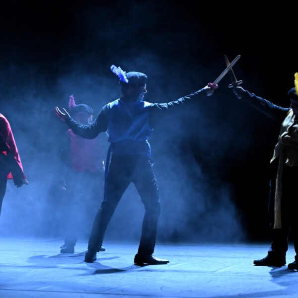 Photo prise lors d'une représentation de Juliette et Roméo, avec la troupe S'ignoret